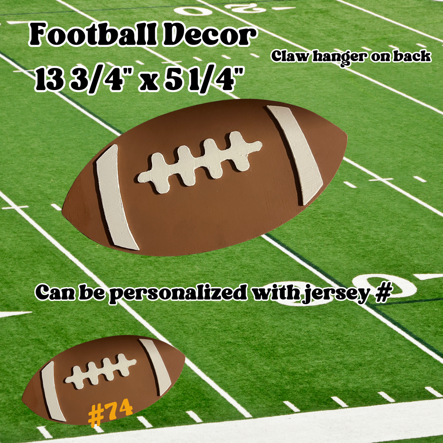 Wooden Football Decor