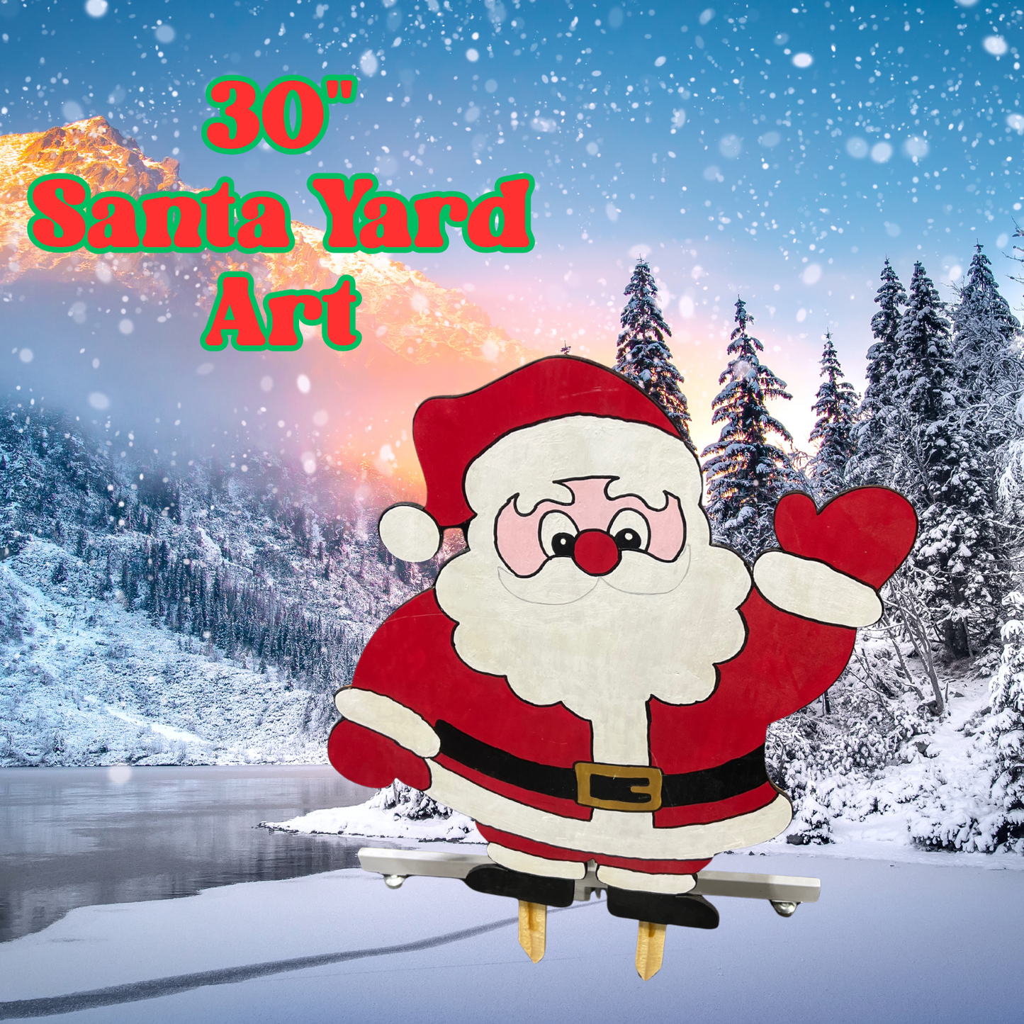 Christmas Santa Yard Art-approximately 30" tall