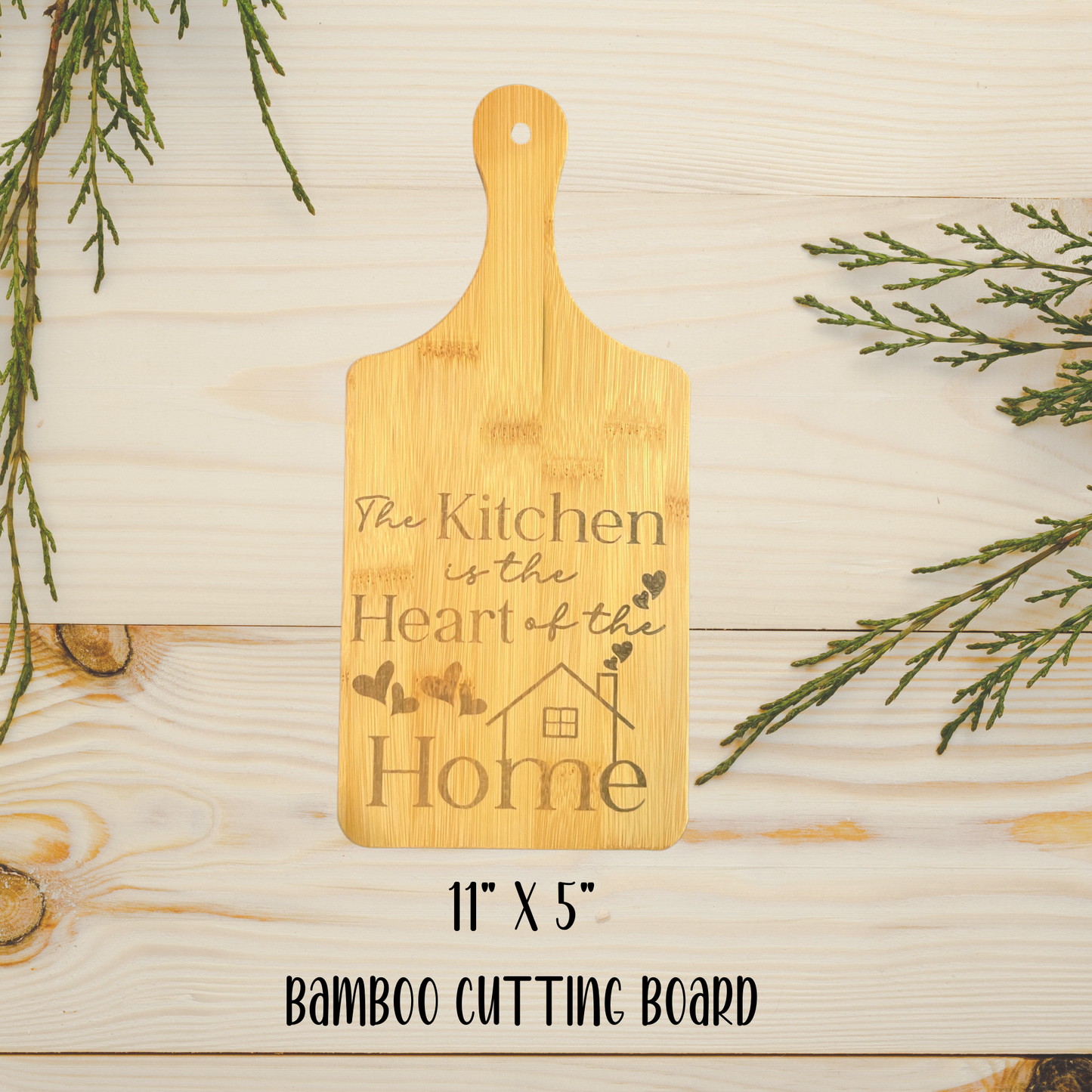 Decorative Lasered Cutting Board-Kitchen is the Heart of the home