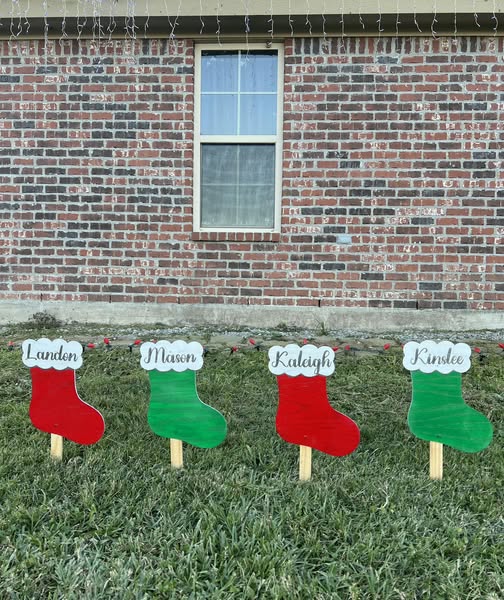 Personalized Yard Art-Stocking